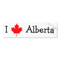 I Love Alberta Bumper Stickers