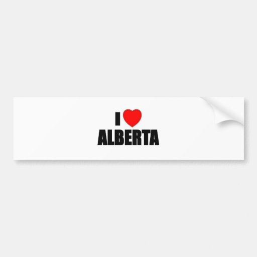 I Love Alberta Bumper Sticker