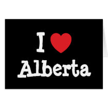 I love Alberta heart T-Shirt cards