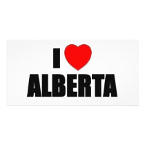 I Love Alberta Personalized Photo Card