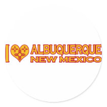 I Love Albuquerque, NM Round Stickers