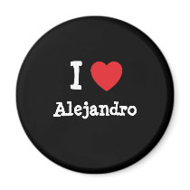 I love Alejandro heart custom personalized Magnet