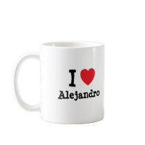 I love Alejandro heart custom personalized Coffee Mugs