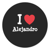 I love Alejandro heart custom personalized Stickers