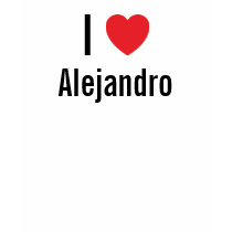 I love Alejandro t-shirts by funnycustomtshirts I love Alejandro t-shirts