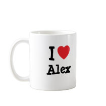 I love Alex heart custom personalized Coffee Mug