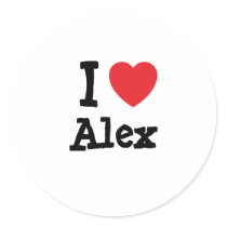 I love Alex heart custom personalized stickers by funnycustomtshirts I love Alex heart custom personalized stickers