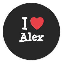 I love Alex heart custom personalized stickers by funnycustomtshirts I love Alex heart custom personalized stickers
