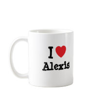 I love Alexis heart custom personalized Coffee Mug