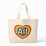 I love Alf, rainbow heart Bag