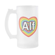 I love Alf, rainbow heart Coffee Mug