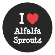 I love Alfalfa Sprouts heart T-Shirt sticker