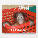 I Love Alfred the orangutan baby mousepad