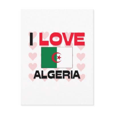 I Love Algeria Postcards by tshirtshirts