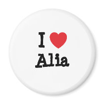 I love Alia heart T-Shirt Refrigerator Magnet