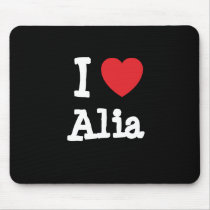 I love Alia heart T-Shirt Mouse Mats
