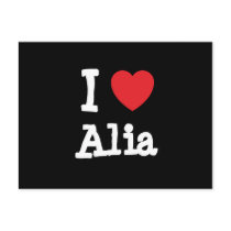 I love Alia heart T-Shirt Postcards