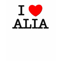I Love Alia t-shirts