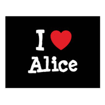 I love Alice heart T-Shirt Postcard