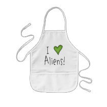 I Love Aliens II Apron