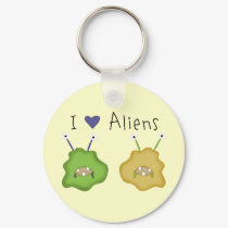 I Love Aliens keychains by MishMoshTees I Love Aliens keychains