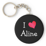 I Love Aline Key Chains