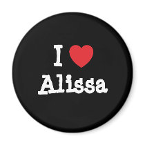 I love Alissa heart T-Shirt Magnets