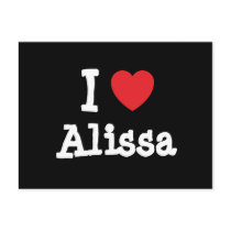 I love Alissa heart T-Shirt Postcards