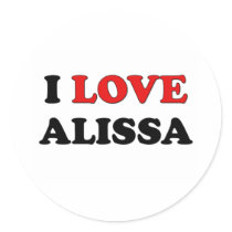 I Love Alissa Sticker