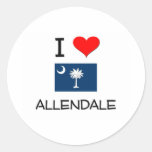 I Love Allendale South Carolina Sticker