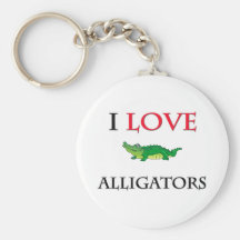 I Love Alligators Keychains