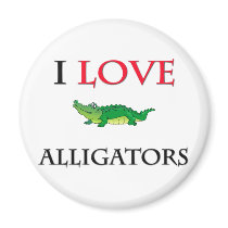 I Love Alligators magnets