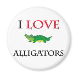 I Love Alligators Magnet