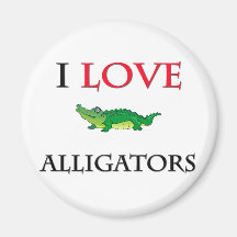 I Love Alligators Refrigerator Magnets