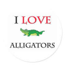 I Love Alligators stickers by tshirtshirts I Love Alligators stickers