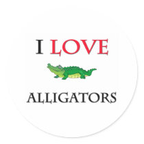 I Love Alligators stickers by tshirtshirts I Love Alligators stickers