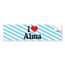I Love Alma, Canada. I Love Alma, Canada Bumper Sticker