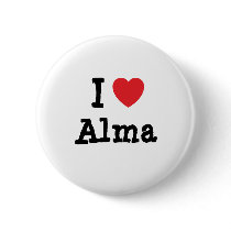 I love Alma heart T-Shirt Buttons