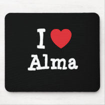 I love Alma heart T-Shirt Mouse Mat