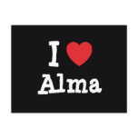 I love Alma heart T-Shirt postcards