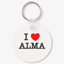 I Love Alma keychains