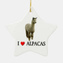 I love alpacas christmas ornament