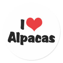 I Love Alpacas Sticker