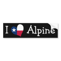 I Love Alpine bumper stickers