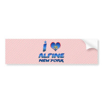 I love Alpine, New York Bumper Stickers