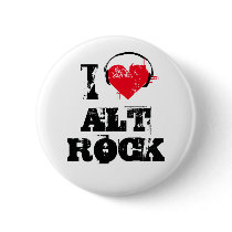 I love alt rock pinback buttons