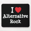 I love Alternative Rock heart custom personalized mousepads by funnycustomtshirts I love Alternative Rock heart custom personalized mousepads