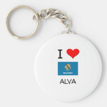 I Love Alva Oklahoma Keychain