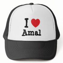 I love Amal heart T-Shirt hats