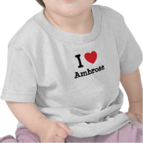 I love Ambrose heart custom personalized T-shirt